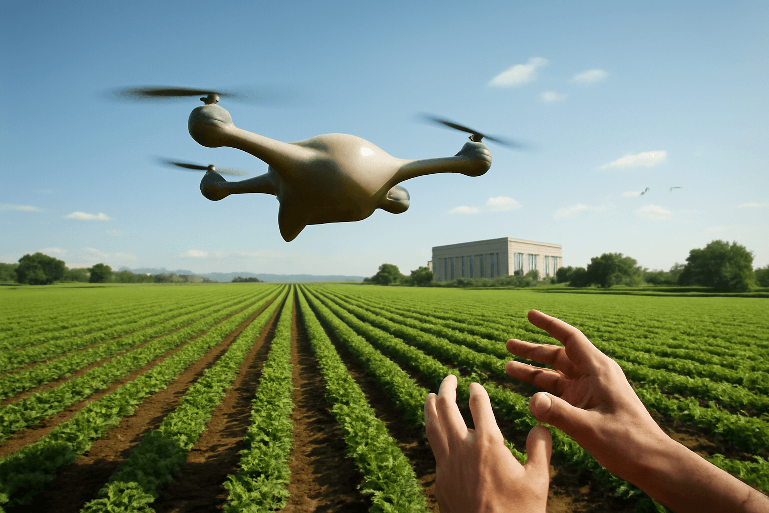 Hombre se sube a dron agrícola y vuela casi dos minutos en Meta