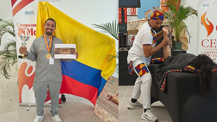 Fisioterapeuta cucuteño, campeón en Marbella en masaje deportivo